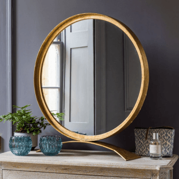 Image showing the Zandar Iron Round Table Mirror product.