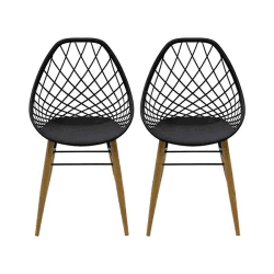 Image showing the Philo Set of 2 Chairs, Black product.