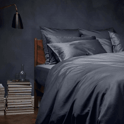 Image showing the Luxe Cotton Super King Duvet Cover, Ink product.