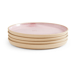 Image showing the Minerals Set of 4 Dinner Plates, D26.5cm, Rose Quartz product.