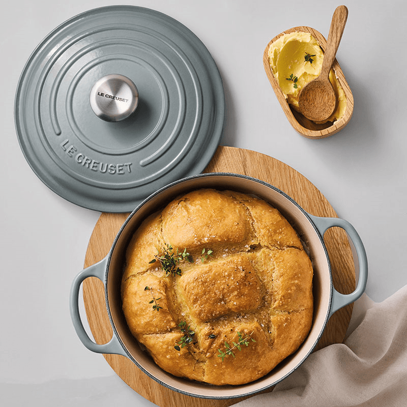 Cast Iron Round Casserole, 24cm, Sea Salt