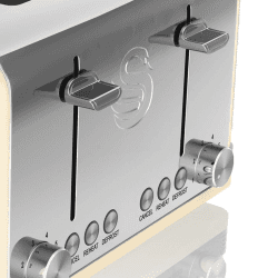 Image showing the Retro 4-Slice Toaster, Cream product.