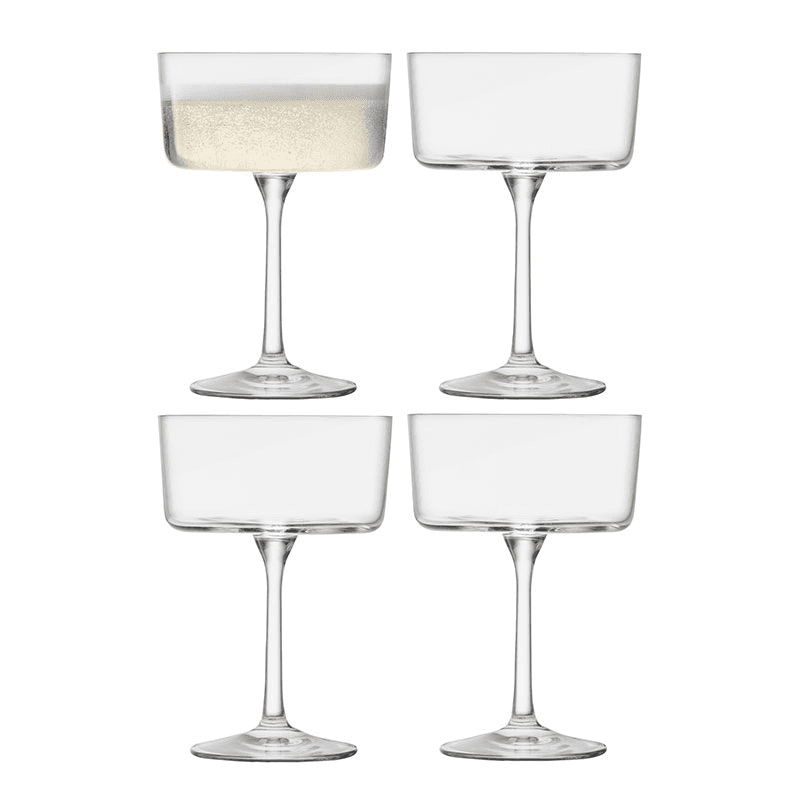 Gio Set of 4 Champagne/Cocktail Glasses, 230ml, Clear