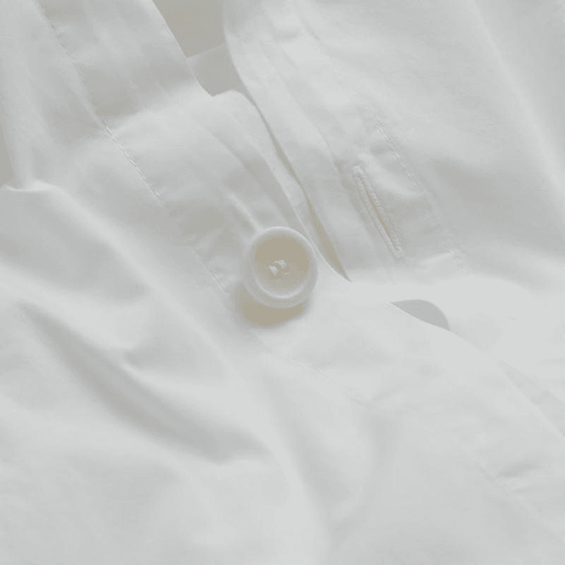 Washed Cotton Percale Duvet Cover, Double, White