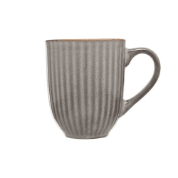 Image showing the Ribbed Mug, 400ml, Dark Grey product.