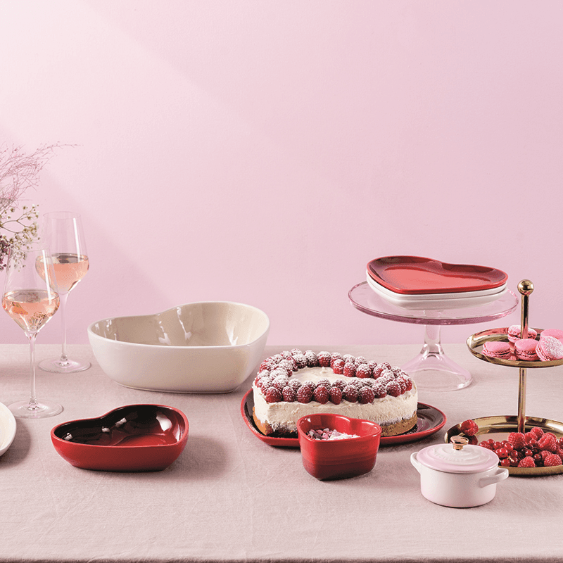Heart Serving Bowl, 20cm, Cerise
