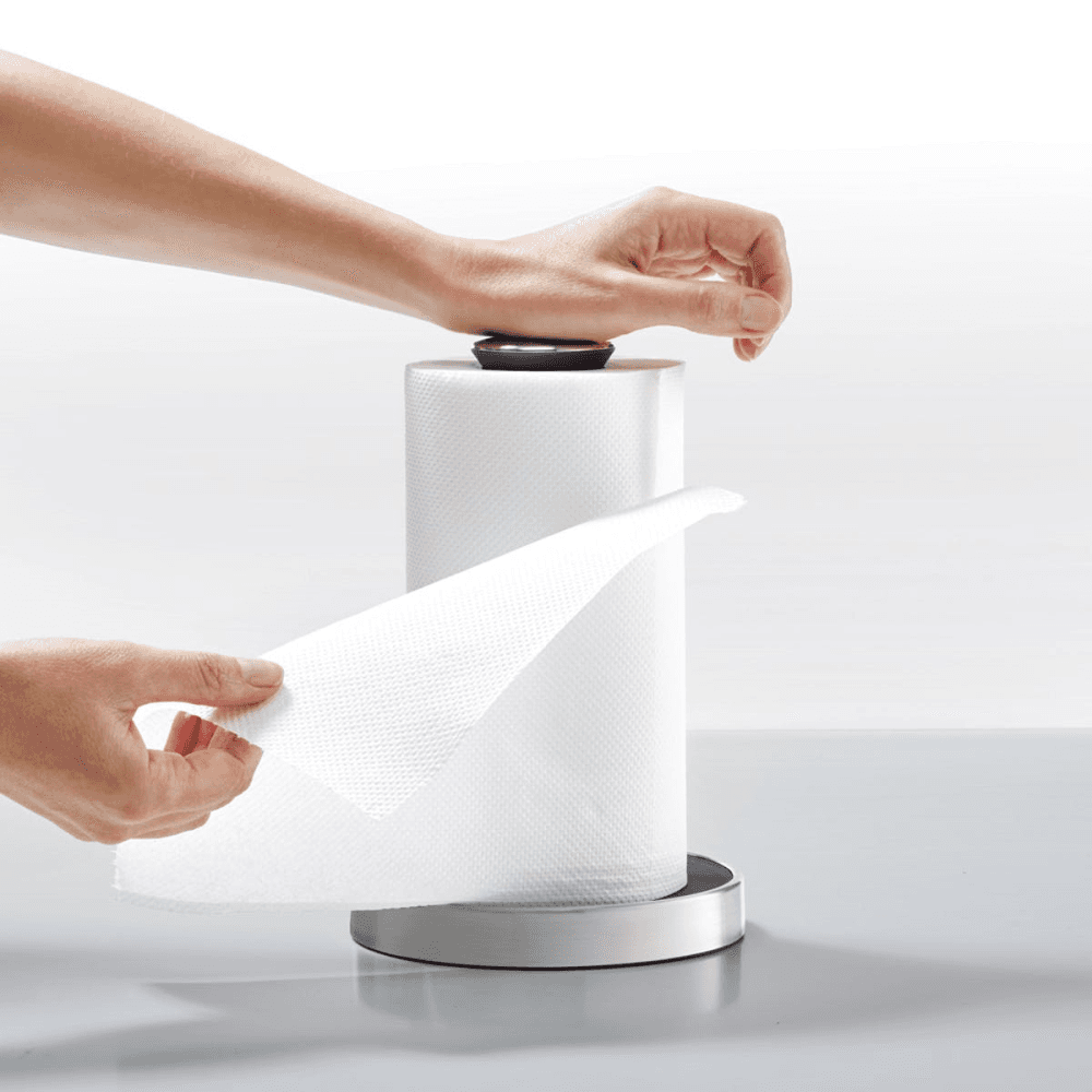 Push&Tear Kitchen roll holder, 28 x 16 x 16cm, Grey