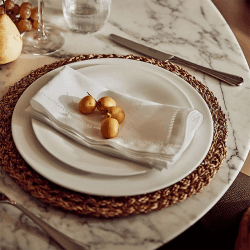 Image showing the Luca Set of 4 Jour Work Napkins, 45 x 45cm, White product.