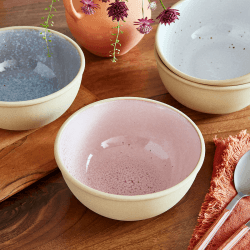 Image showing the Minerals Set of 4 Bowls, D15cm, Rose Quartz product.