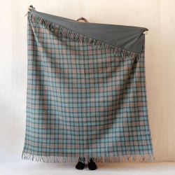 Image showing the Recycled Wool Picnic Blanket, 190 x 140cm, Fraser Hunting Weathered product.