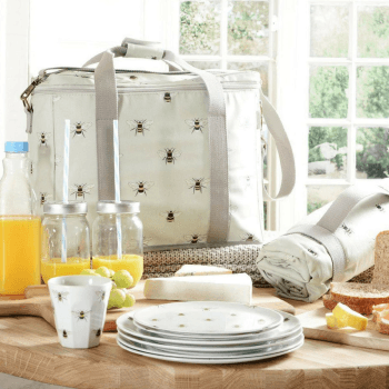 Image showing the Bees Melamine Side Plate product.