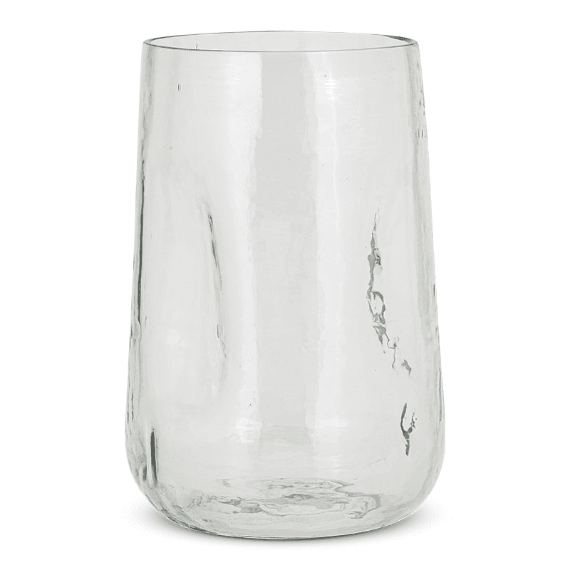 Kotri Recycled Glass Organic Shape Vase, H28cm, Clear