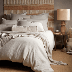 Image showing the Porto Throw, 230 x 260cm, Natural product.