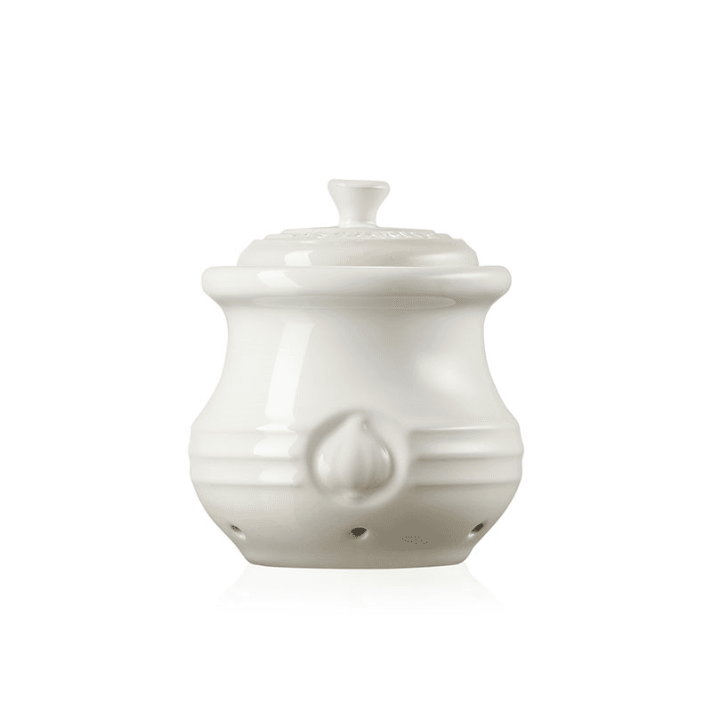 Stoneware Garlic keeper, 12.5 x 7cm, Meringue