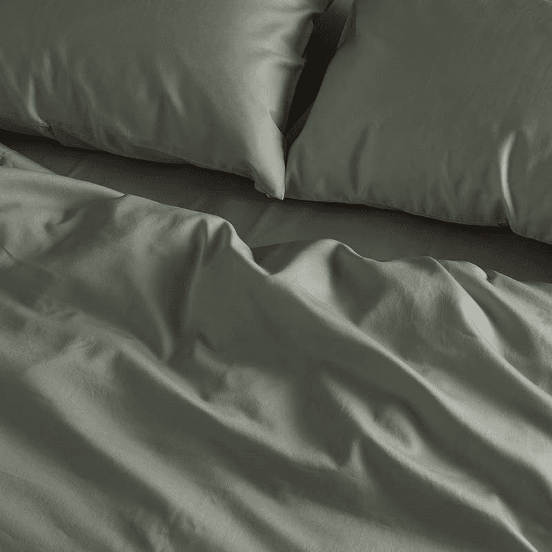 Luxe Cotton Pair of Standard Pillowcases, Moss