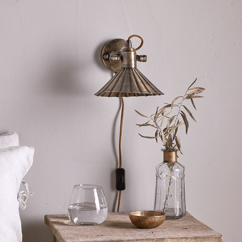 Moti Wall Lamp, H20cm, Antique Brass