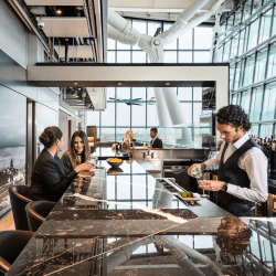 Image showing the Plaza Premium Lounge Experience for Two with a Bottle of Prosecco at London Heathrow Airport product.