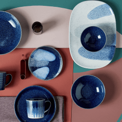 Image showing the Studio Accent Oblong Platter, 22.5 x 34 cm, Blue product.