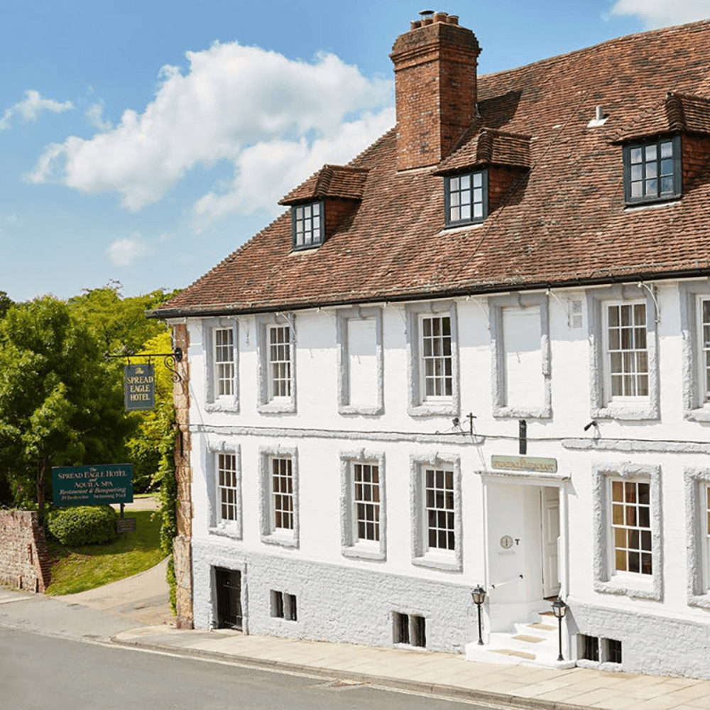The Reviver Spa Day with Treatments and Sparkling Wine Lunch for Two at The Spread Eagle Hotel