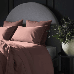 Image showing the Luxe Cotton Duvet Cover, King, Rust product.