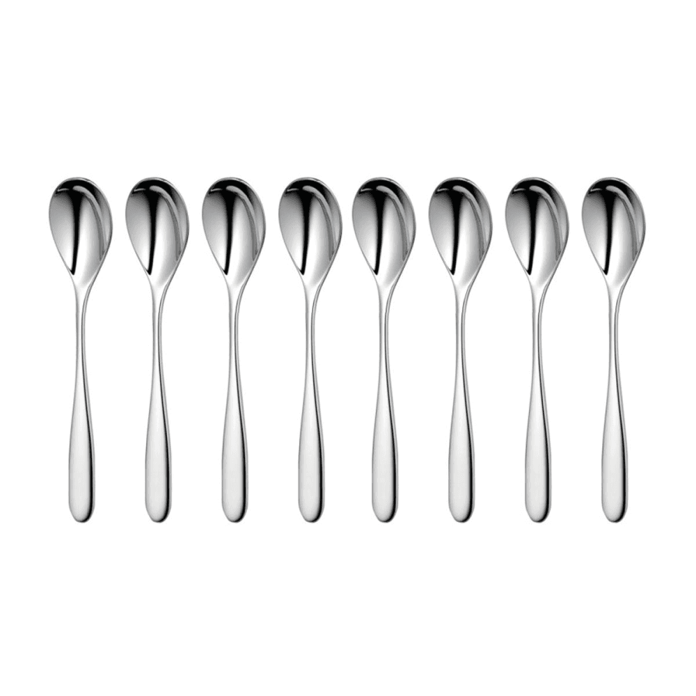 Stanton Bright Set of 8 coffee spoons, Stainless Steel