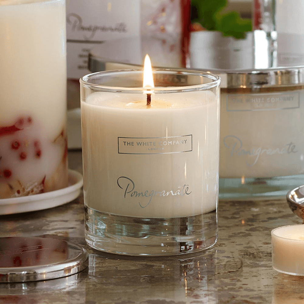 Pomegranate Signature candle, H8.5 x W7 x L7cm