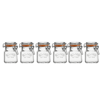Image showing the Glass Clip Top Spice Jar Set product.