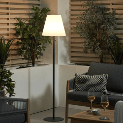 Image showing the Outdoor Floor Lamp, H153cm, Grey product.