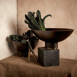 Image showing the Alhambra Oval Bowl, L47 x W25cm, Smoked Ash product.