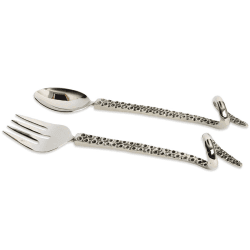 Image showing the Octopus Salad Servers, 32cm, Silver product.
