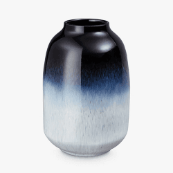 Image showing the Halo Large Barrel Vase, H26cm, Blue product.