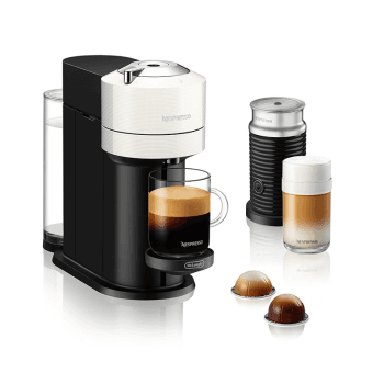 Image showing the Vertuo Next with Aeroccino Coffee Machine, White product.