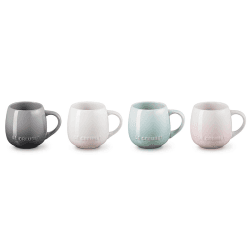 Image showing the Stoneware Coupe Set of 4 Mugs, 320ml, Multi product.