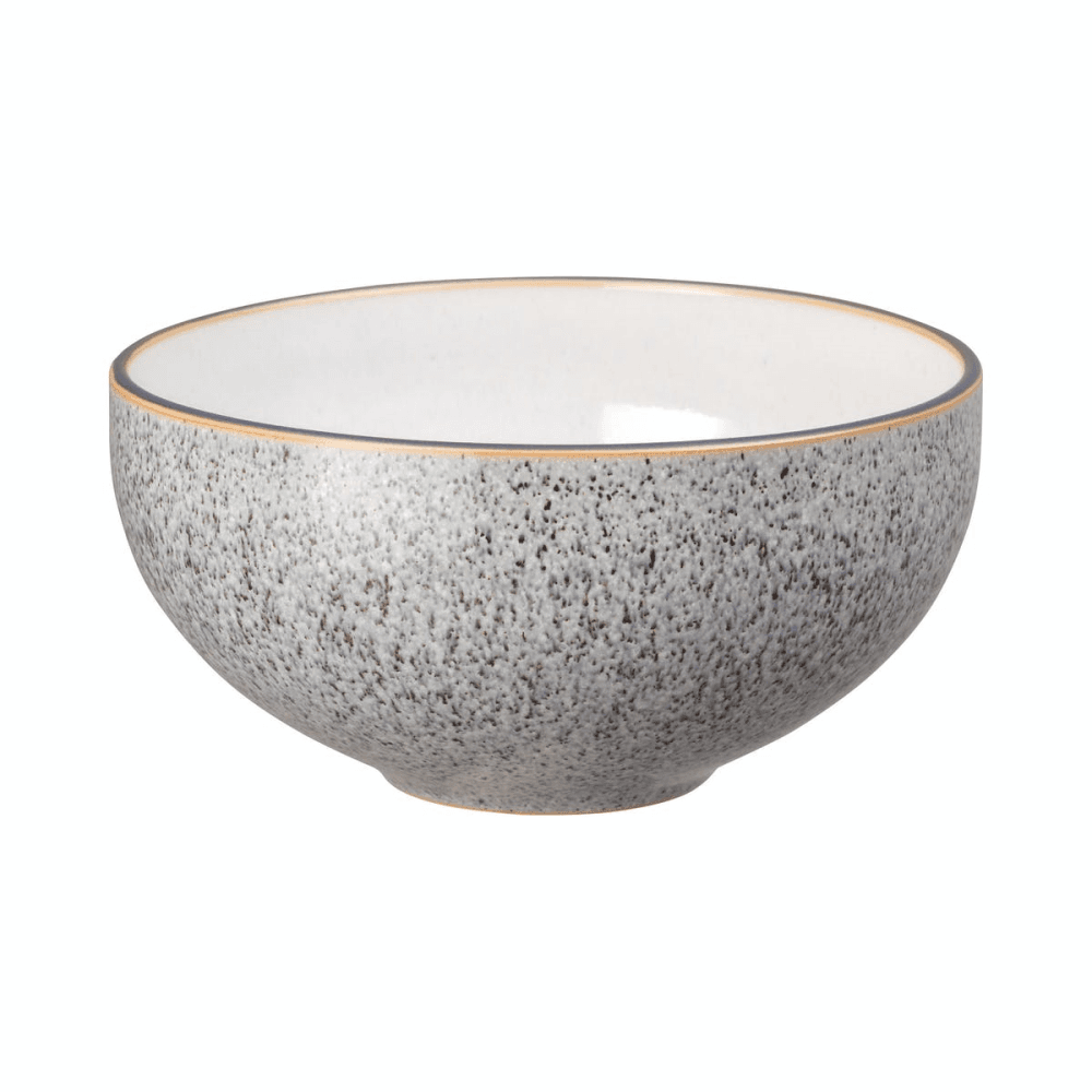Studio Grey Large noodle bowl, 17.5 x 8.5cm, Grey/White