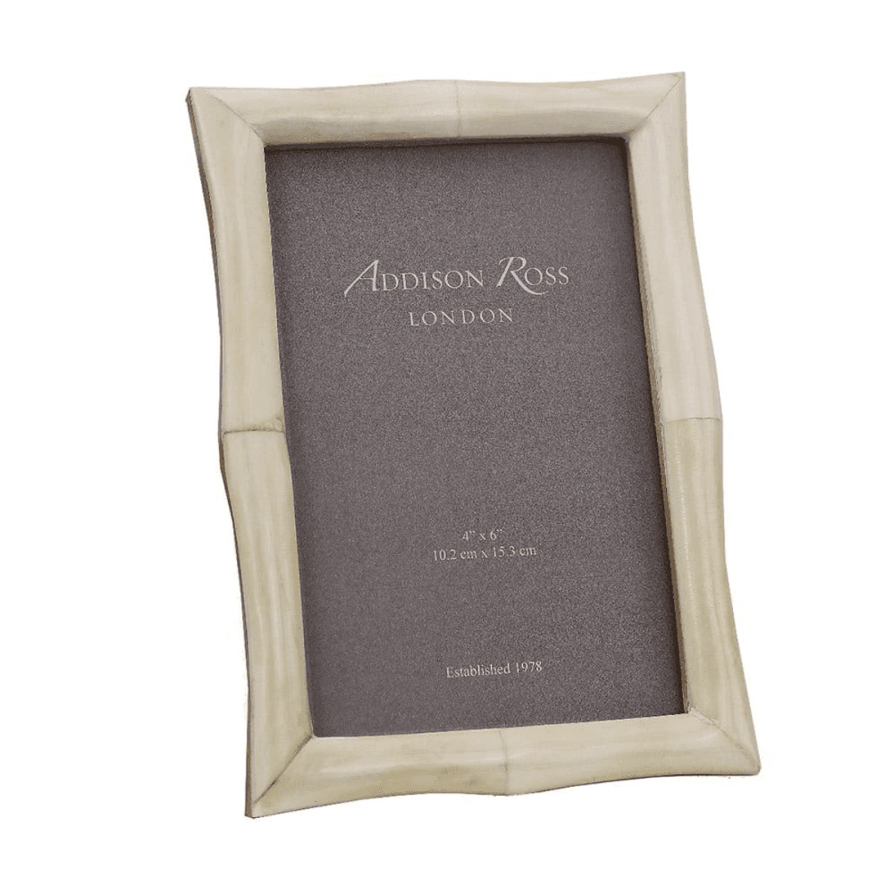 Photo Frame. Bone, White, 4 x 6"