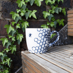 Image showing the Ink Blue Pollen Mug, 300ml product.