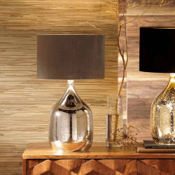 Image showing the Stellar Table Lamp, H37cm, Mercurial Glass product.