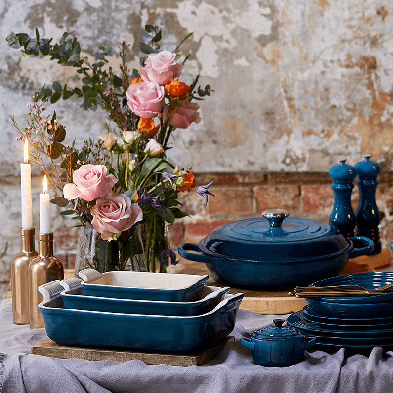 Stoneware Rectangular dish, 2.3L, Deep Teal