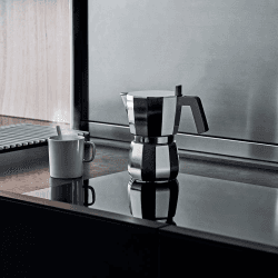Image showing the Moka 3 Cup Espresso Maker, H15.5cm, Silver product.