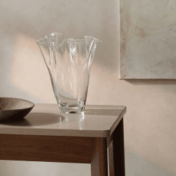Image showing the Witcombe Frill Vase, H28cm, Clear product.