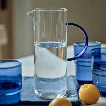 Image showing the Torino Jug, 1.1L, Clear and Blue product.