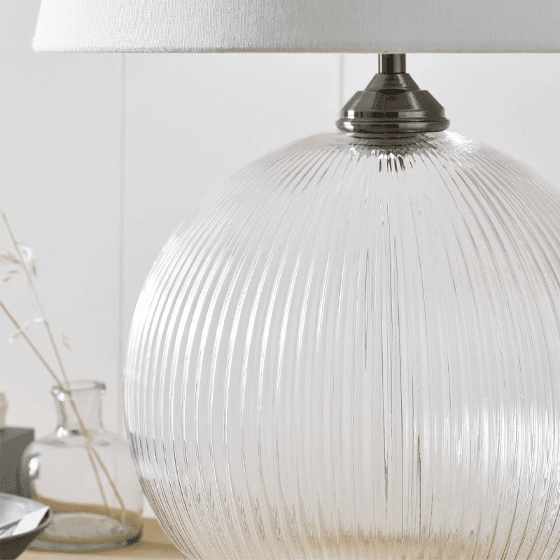Overton Table Lamp, Clear