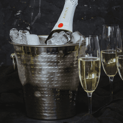 Image showing the Luxury Wine/Champagne Cooler Bucket, Hammered Metal product.