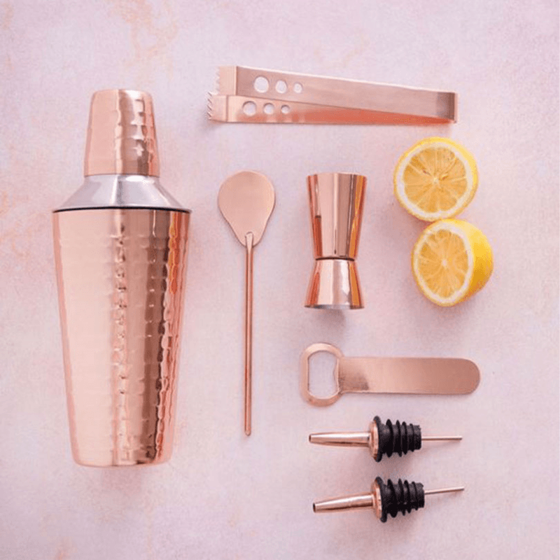 Seven Piece Cocktail Set, Stainless Steel