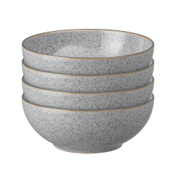 Image showing the Studio Grey Set of 4 cereal bowls, 17 x 6.5cm, Granite product.