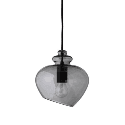 Image showing the Grace Small Glass Pendant, H23cm, Smoke product.