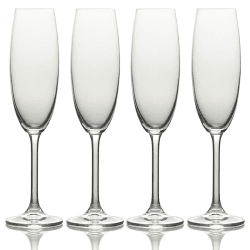 Image showing the Julie Set of 4 Flute Glasses, 240ml, Clear product.