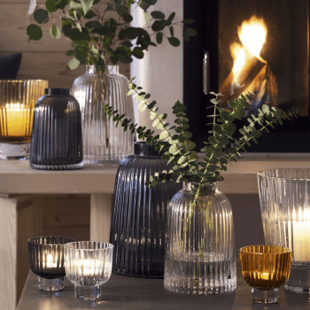 Image showing the Pleat Vase, H26cm, Clear product.