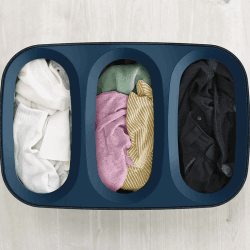 Image showing the Tota Trio Laundry Basket, 90L, Black product.