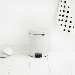 Image showing the newIcon Pedal bin, 5 litre, White product.